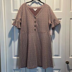 LC Lauren Conrad Red Tweed Dress